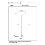 TONDO Lampa podłogowa 45790/81/30 Lucide - zdjęcie dodatkowe 2